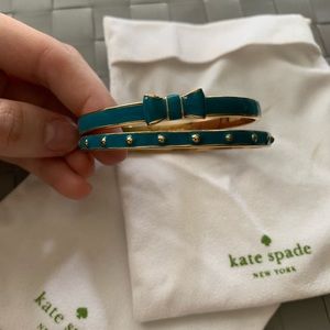 Kate Spade teal set of two bracelets